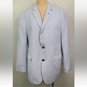 Tommy Hilfiger Seersucker Nautiacal Stripe Blazer Men's 42S